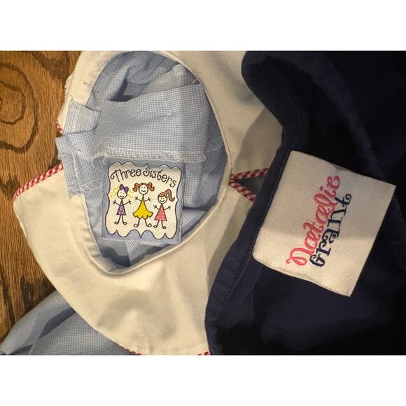 Lot 2 Baby Smock 18M Three Sister/Natalie Grant Christmas Reindeer/Santa Smocked - Picture 4 of 8